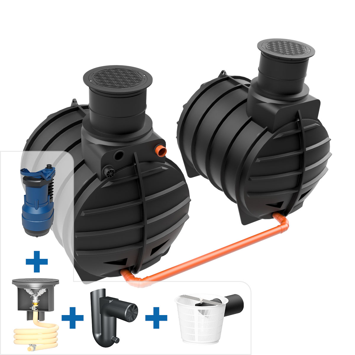 Garten- Komplettanlage AQa.Line 8900 L inkl. Abdeckung