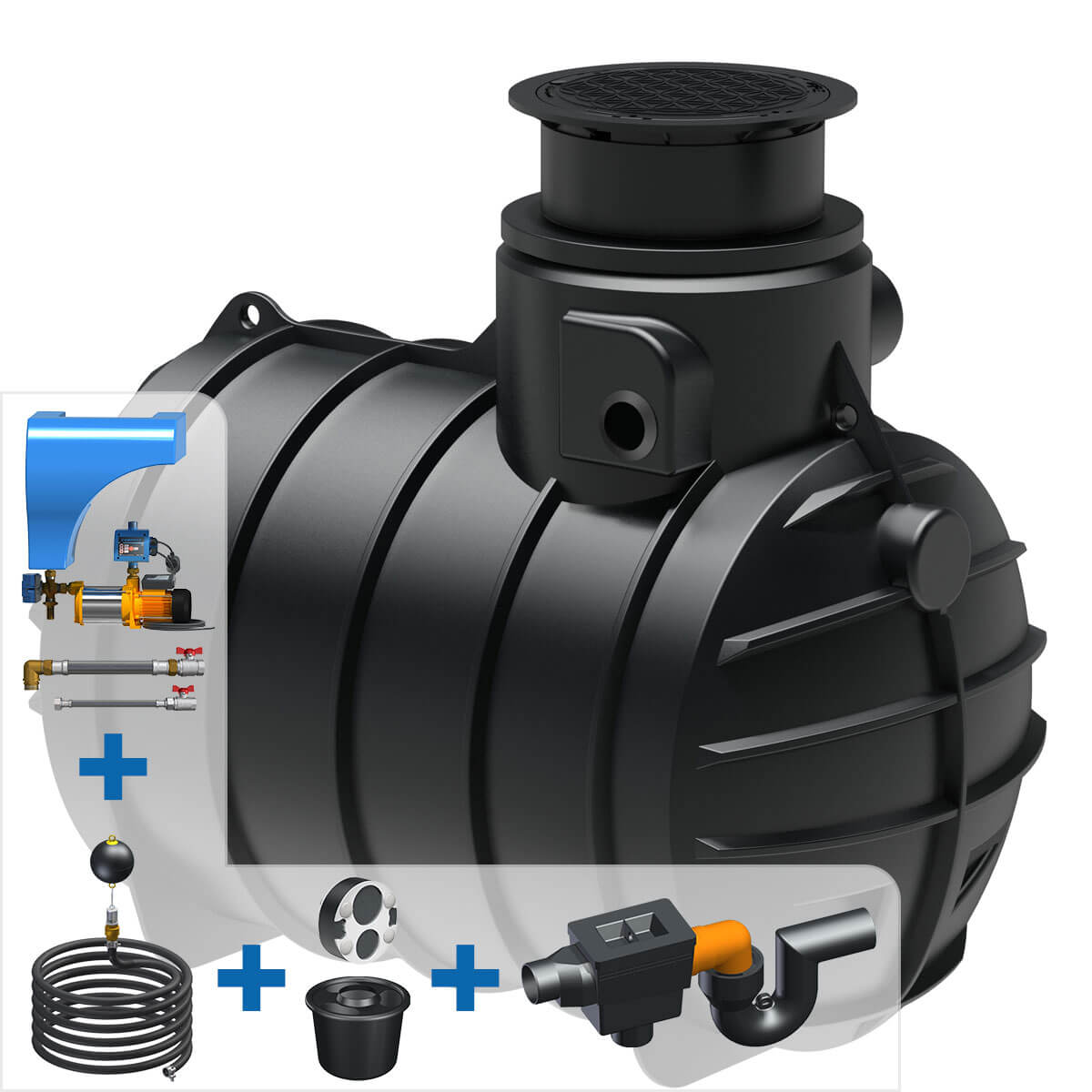 AQa.Line Hausanlage 3400 L inkl. Abdeckung