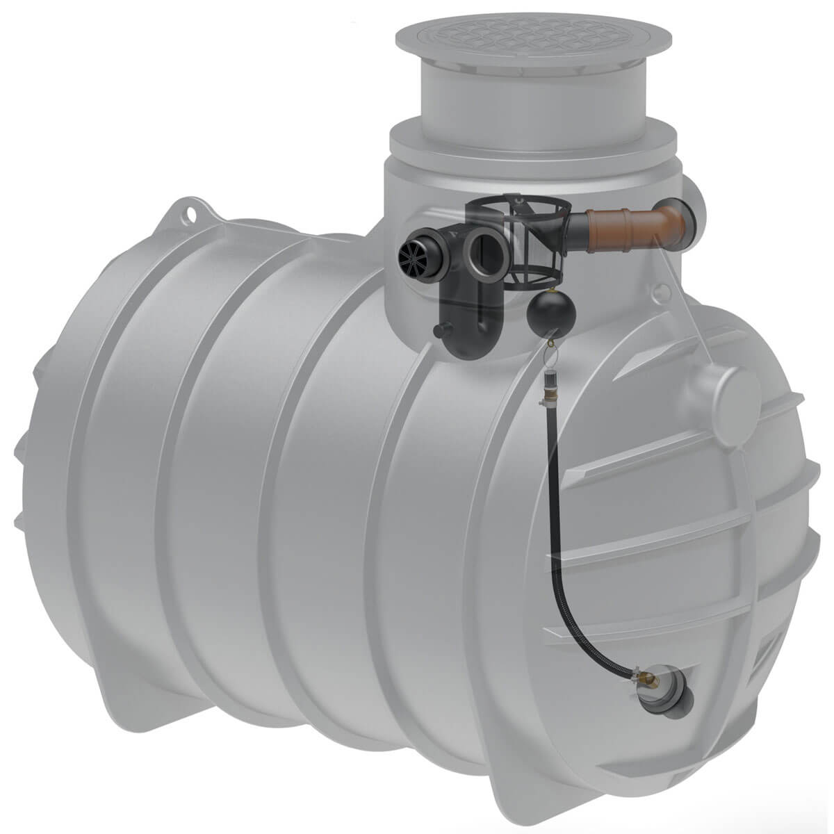 Retentions-/Rückhaltezisterne AQa.Line 3400 L inkl. Abdeckung