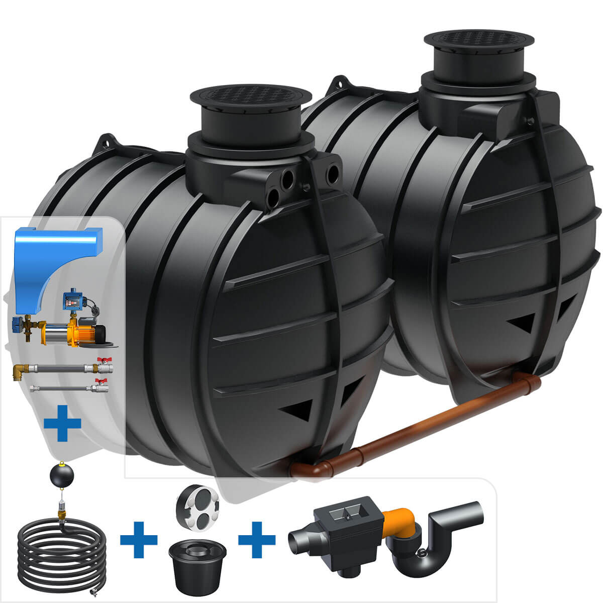 AQa.Line Hausanlage 12.000 L inkl. Abdeckung