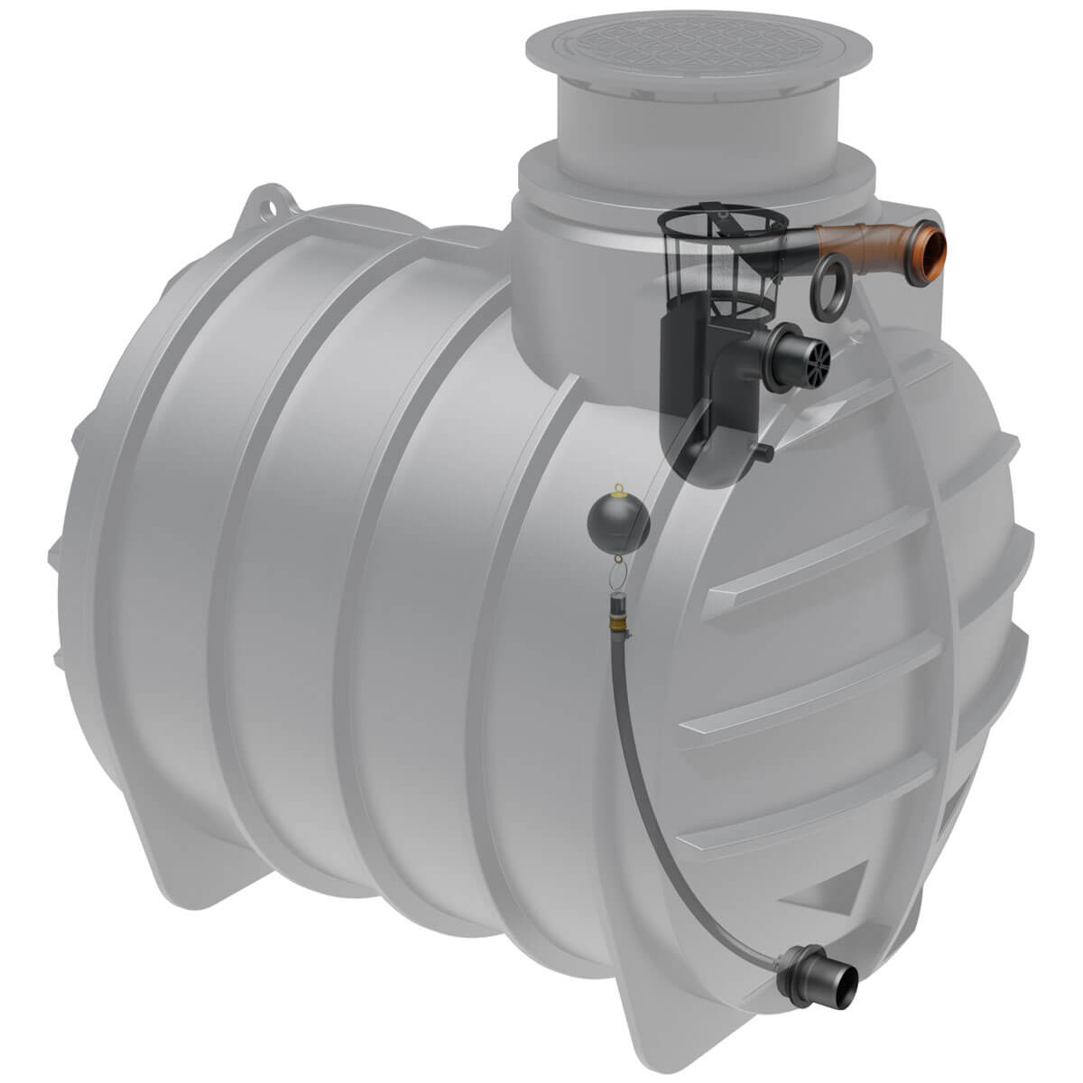 Retentions-/Rückhaltezisterne AQa.Line 4450 L inkl. Abdeckung