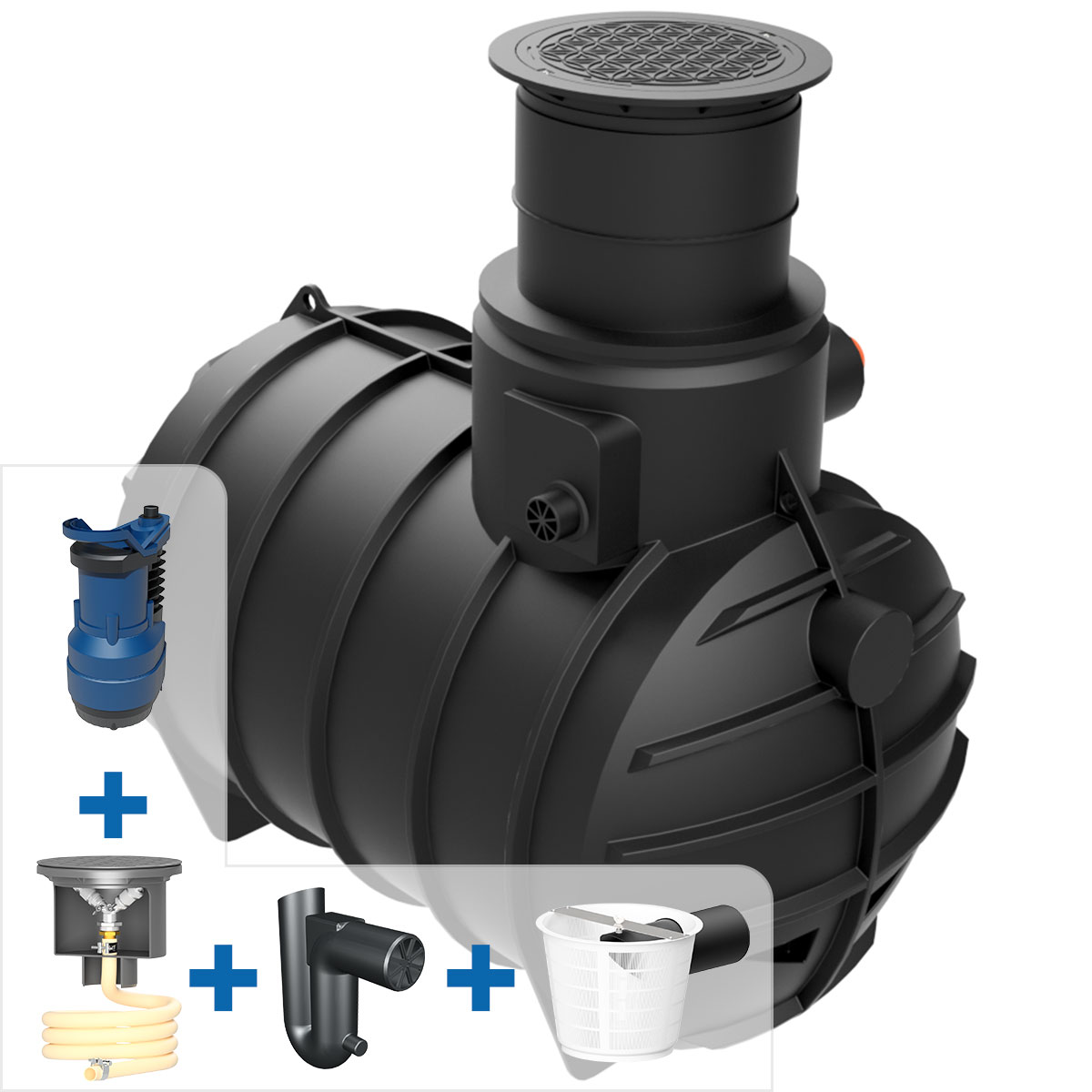 Garten- Komplettanlage AQa.Line 3400 L inkl. Abdeckung