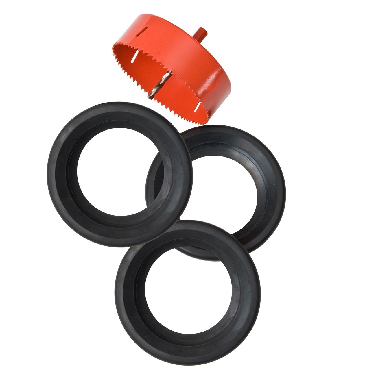 Montageset - Lochsäge und 3 Gummilippendichtungen DN110