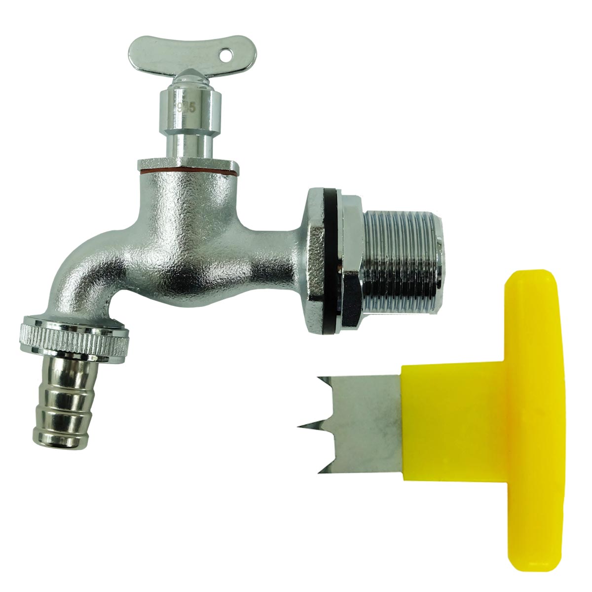 Wasserhahn verchromt